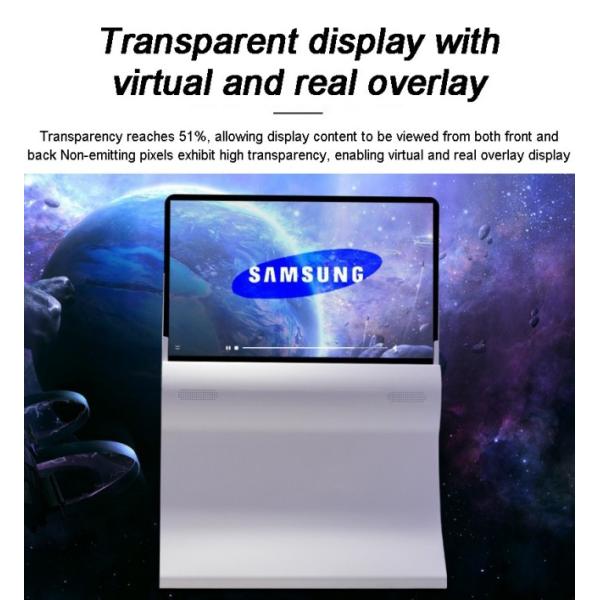 55 Inch Transparent OLED Display 1920*1080 Color Customizable for Advertising Showcase
