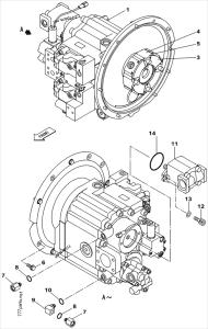 Belparts Excavator K3V112DP-XDPR-9Y00 KRJ6199 hydraulic main pump CX210B