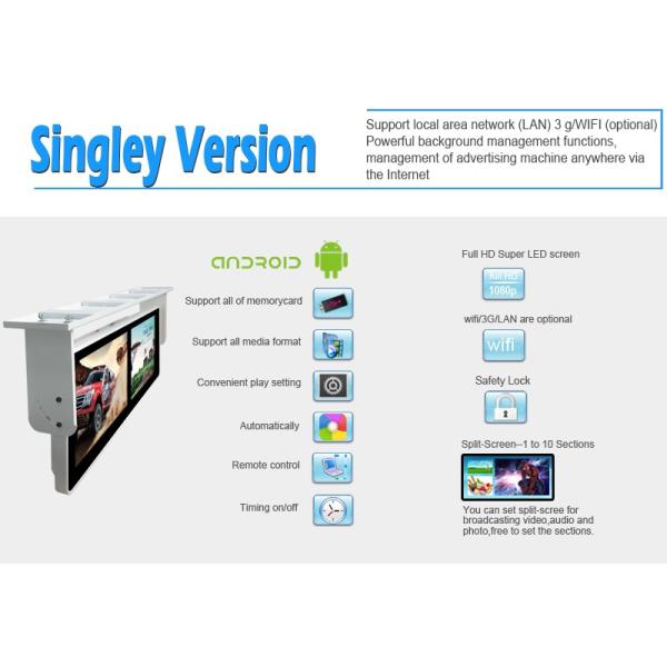 Double Screen Ceiling Mounted Ultra Wide Lcd Display , 18.5 Inch Ultra Wide Touch Screen Monitor