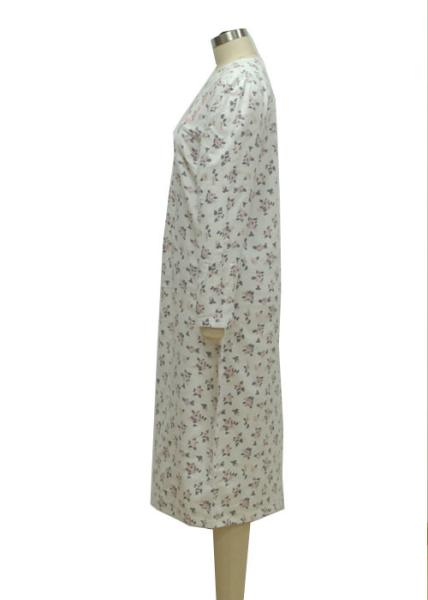 Spring Design Ladies Night Dresses Sleepwear Cotton Jersey Nightgowns Inside Brushed