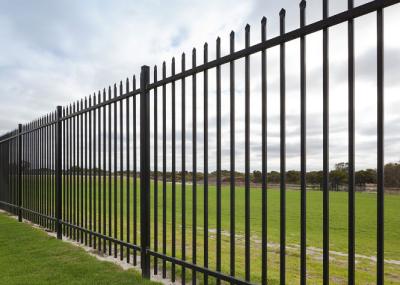 Black Metal Fence Panels Powder Coated 1.8m -- 2.4m Width For Long Time