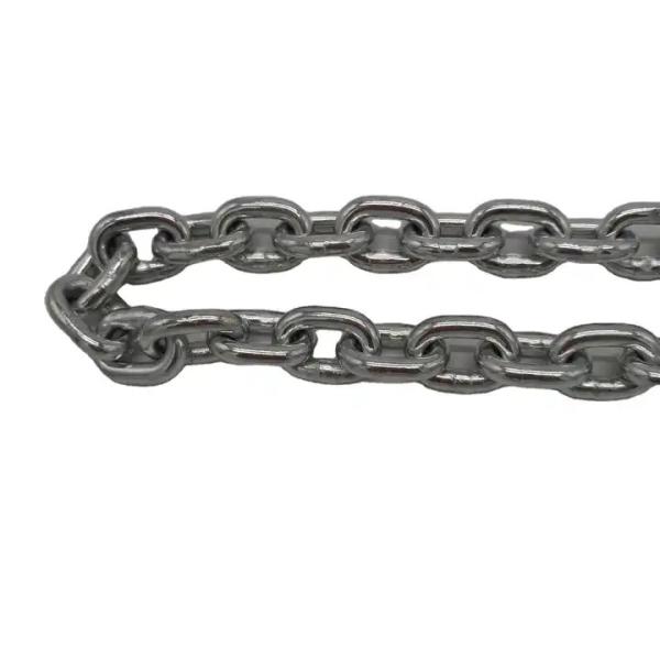 Cadeia de ligação curta de aço galvanizado de carbono soldado para equipamento de elevação de âncora marítima