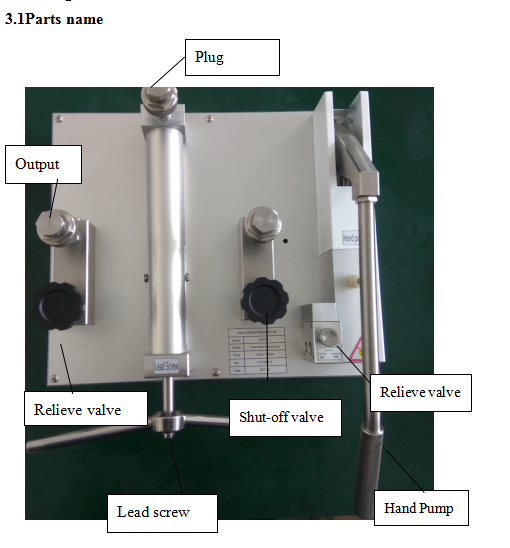 380mm*380mm*200mm Dimensions Pneumatic Testing Bench for Gauge Calibration