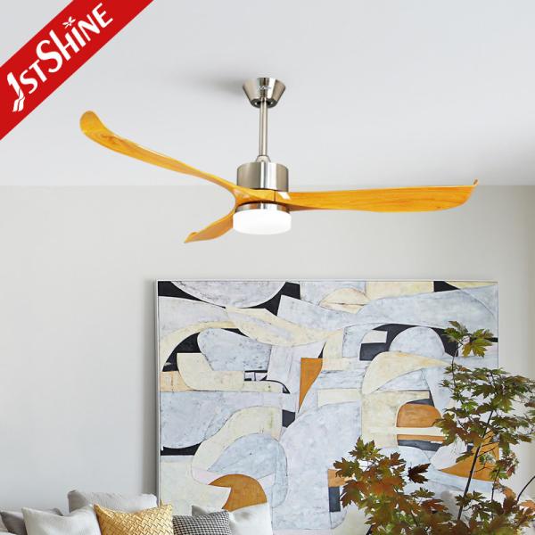 5 velocidades 220V Ventilador de teto de madeira plástica Motor de corrente contínua de eficiência energética