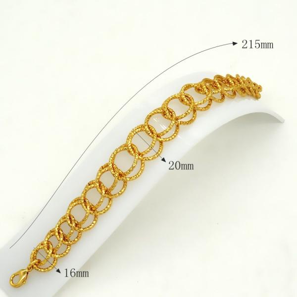 Big size thick chain Trendy jewelry Men & Womans bracelet Bangle 18K Real Gold Plated Lin
