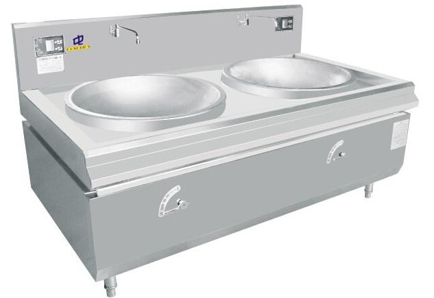 Плита индукции Wok двойника кухни SS430 коммерчески с управлением ручки