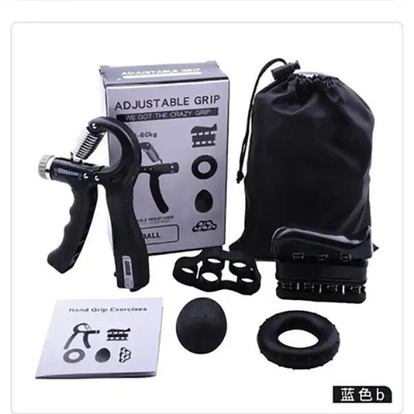 Adjustable Hand Grip Strengthener Set Counting Grip with Five Fingers Rehabilitation Training Silicone hand Ball strengt