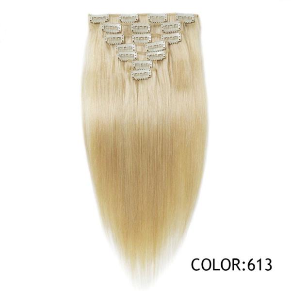 #613 cabelo humano real das extensões 100 ondulados do cabelo humano do louro 100