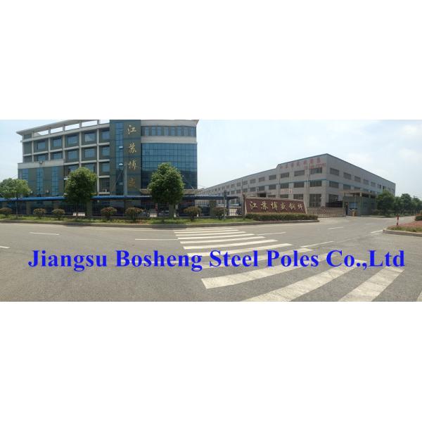 7.6M Conical Tapered Hot dip Galvanized Street Lamp Steel Pole