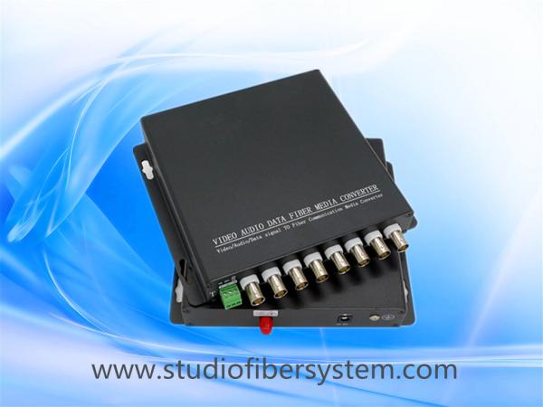 8CH PTZ CVI fiber converter with aluminum case for 8 720P 1080P CVI camera remote surveillance system