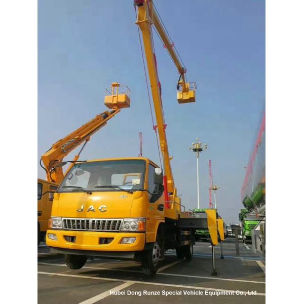 Hydraulic Rising Truck Mounted Aerial Platform , 16-18 Meter High Altitude Trucks
