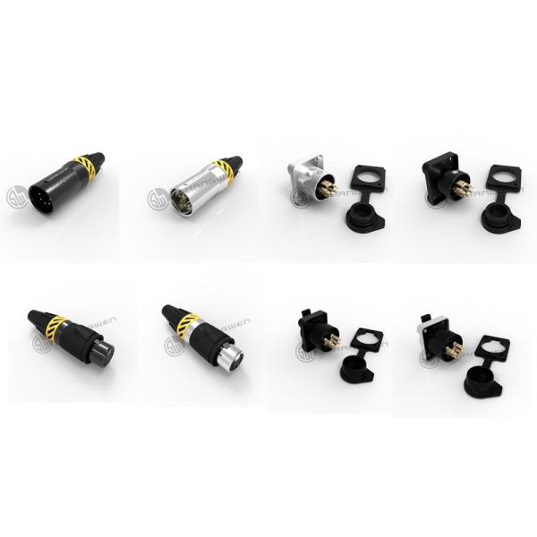 Waterproof 5 Pin XLR Connector IP65 Male Female Socket Connector IP65 Waterproof 3 Pin XLR Connector Male Female Plug
