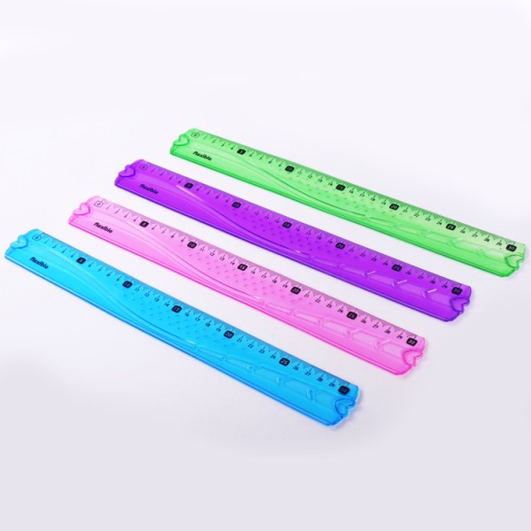 hot selling 30cm clear pvc flexible ruler