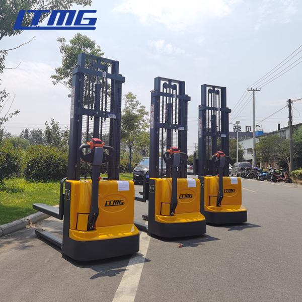 LTMG 1500kg 2000kg stacker semi electric lift forklift pallet stacker warehouse cargo lifting