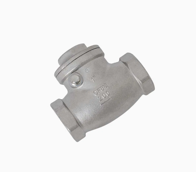 CF8 Industrial High-Pressure Check Valve Water Pipeline Female Threaded Swing Check Valve for Water Oil Gas