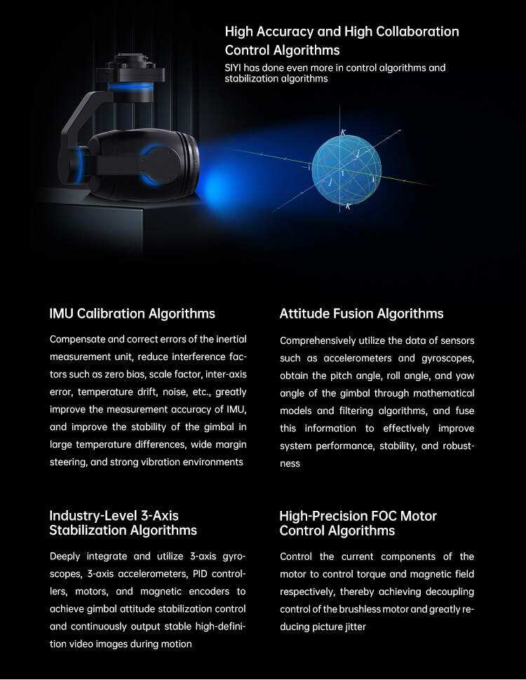 SIYI ZR30 4K 8MP 180X Hybrid X Optical Pod Zoom Gimbal Camera With AI Smart Identify And Tracking 1/2.7 Sensor For Drone