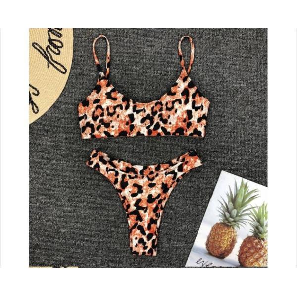 Womail Alluring Biquini Leopard Printed Bikini Push-Up Padded Swimwear Women's