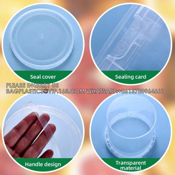 2L Ice Cream Bucket Reusable Ice Cream Freezer Storage Containers With Lids Transparent Tub For Homemade