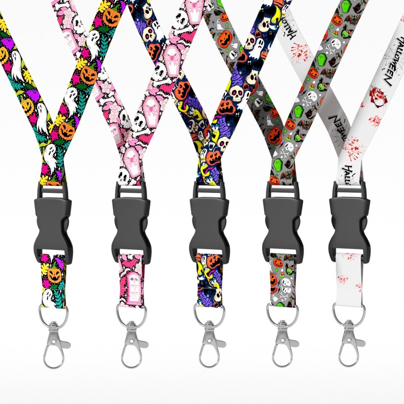 Casual Halloween Work Identity Badge Holder with Printed Logo and Lanyard Festival Auto Industry Specific ID Card Holder