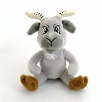 Cadeau pour les fêtes Les enfants jouent aux moutons en peluche Super doux gris Plissé de chèvre
