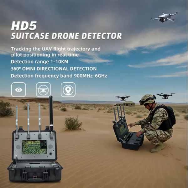 10km Range Anti Drone System 30MHz - 6GHz UAV Detector With Passive Detection