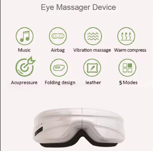 Bateria de 1200 mAh Massagista ocular com 3 modos de massagem e função de vibração