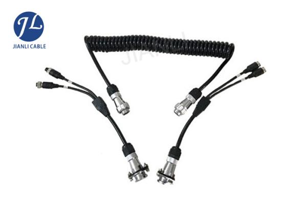 Metal Plug 5 Pin Rear View Camera Cable Kits 2 Way 12-24V Customized Length