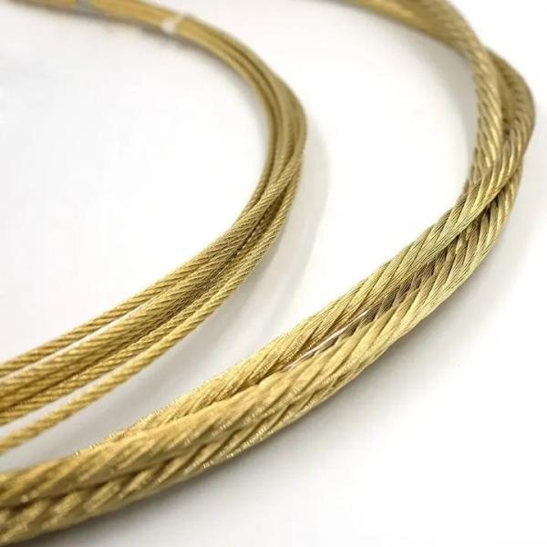 Non-Alloy Copper Coated Wire Rope Brass Plated Steel Wire Rope 1*7 1.0mm Tolerance Other