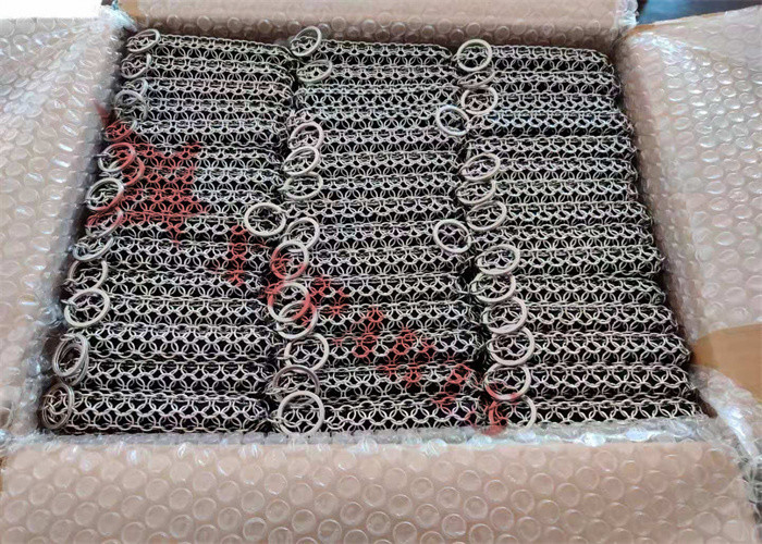 Пусковая площадка Chainmail силикона нержавеющей стали Scrubbing для очищать Skillets литого железа