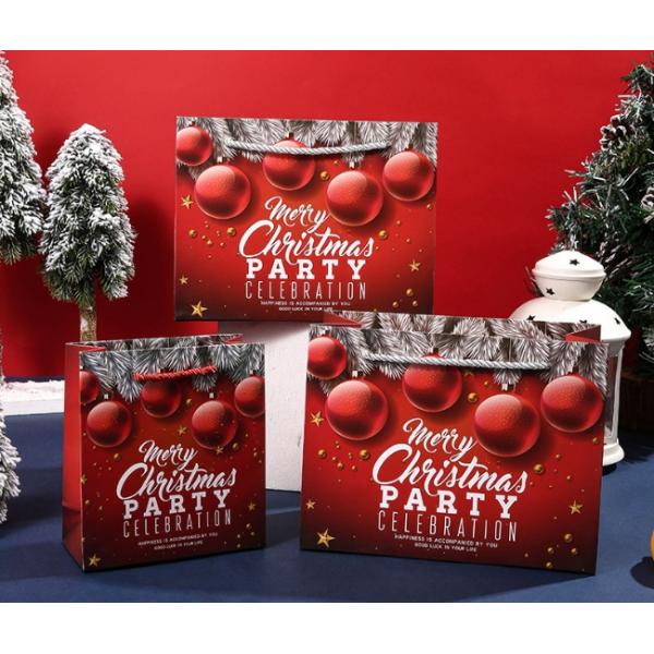 Рождество Санта Клаус персонализировало бумажные сумки Tote 30*27*12cm