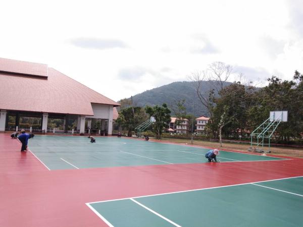 Moisture Proof PU Acrylic Tennis Court Athletic Track 2mm Thickness