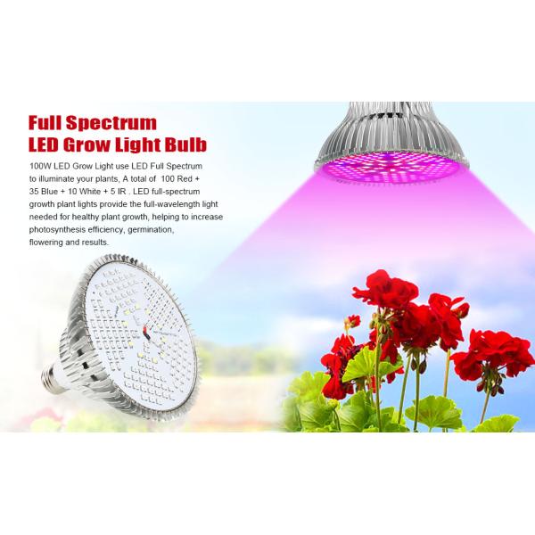 Приведенные E27 100w растут светлый полный шарик лампы спектра для цветка Veg