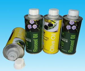 Contenedor de metal personalizable de aceite de oliva de acero inoxidable con material reciclable