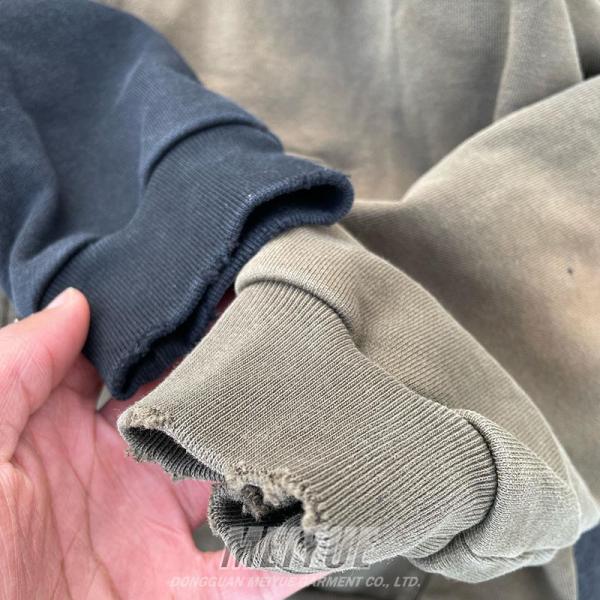 OEM Vintage Oversized Zip Up Hoodie Applique Embroidery Hoodie Silk Screen Printing