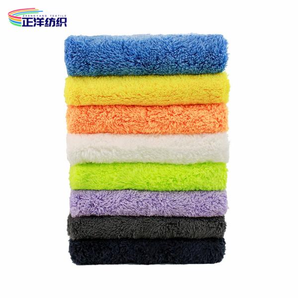 500GSM Reusable Cleaning Cloth 40X40CM Fluffy Microfiber Edgeless Washing Cleaning Towel