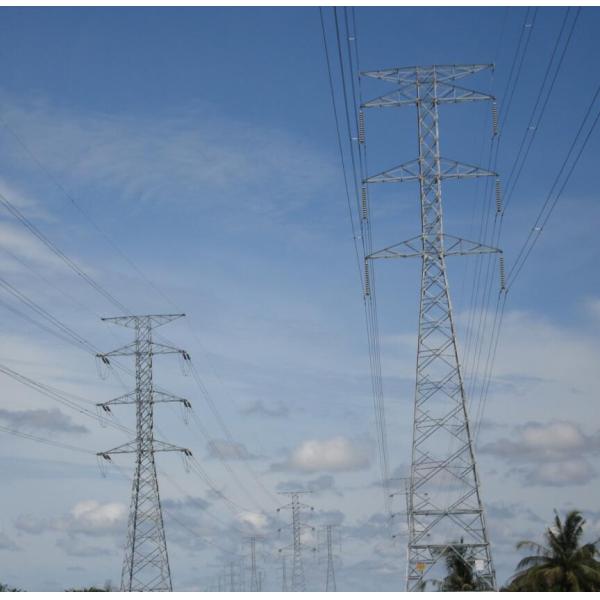 O mergulho quente galvanizou Angel Steel linha de transmissão torre de 132 quilovolts