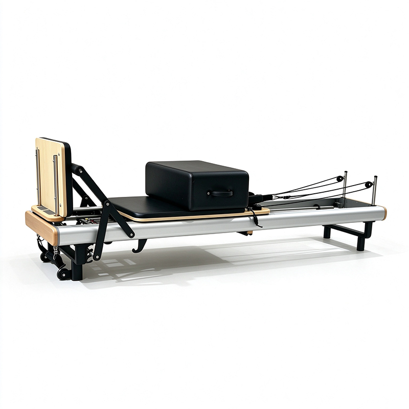 Studio Commercial Aluminum Pilates Reformer Machine Space Saving Lightweight