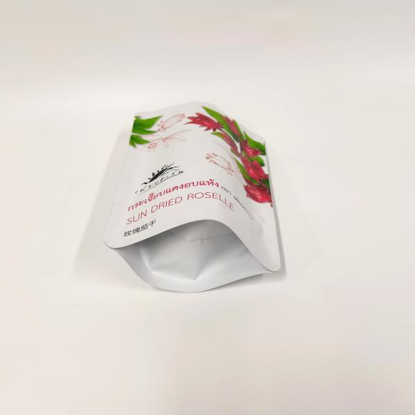 Wholesale food grade matte finished aluminum foil compostable stand up pouch dry food packaging plastic bag