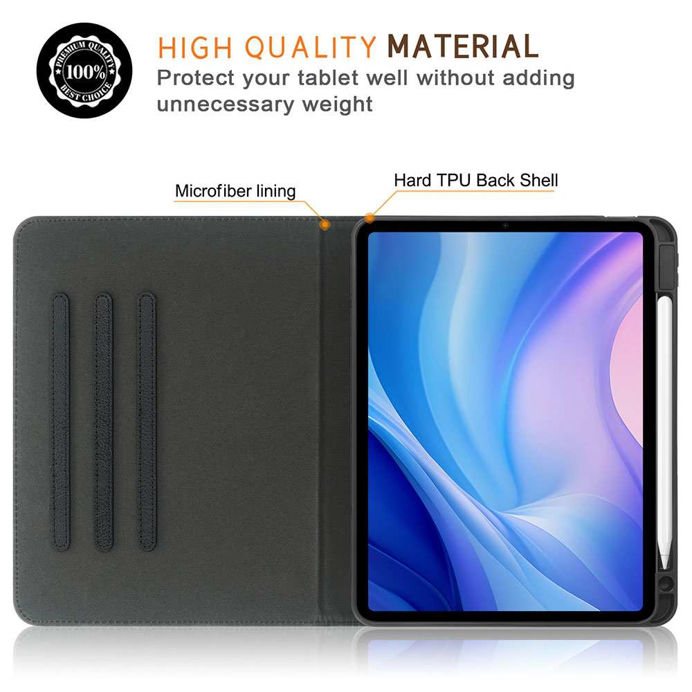 Laudtec Fold Stand Leather Flip Case for iPad Air 11 2025 PU Leather Folio Cover Flip Stand Shell for iPad Air 5