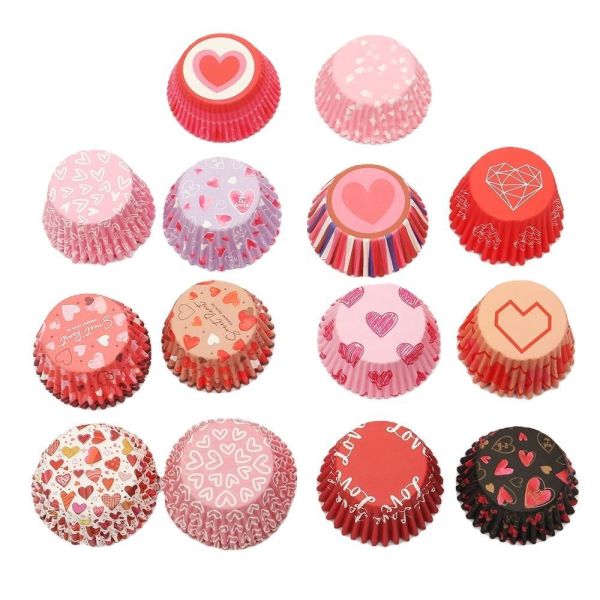 40*25mm  Greaseproof Cupcake Liners ( European Raw Paper ) With Heat Tolerance Up To 220°C