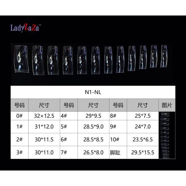 Ноготь естественного полного покрытия цвета ложный наклоняет 50 частей в подсказку ногтя сумки искусственную акриловую