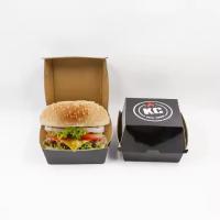 Boîte à hamburgers de qualité alimentaire écologique et personnalisée avec une impression CMYK 4 couleurs
