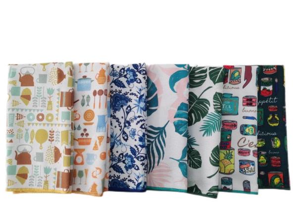 Hot Transfer Printing  MicroFibre Tea Towel Assorted Designs