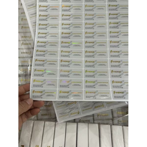 Gold stamped hold 10 vials 3ml vials hg h box and labels 