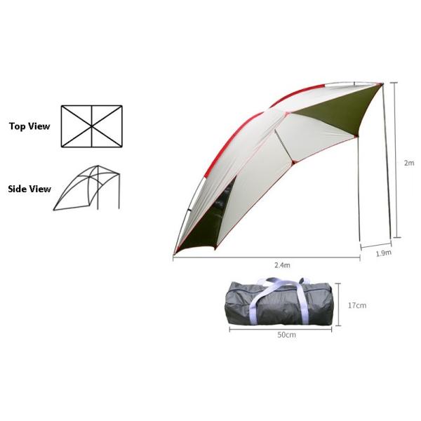 4 Seasons 190T Polyester SUV Rear Outdoor Camping Tent