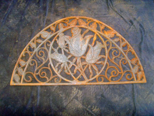 Classical Design Outdoor Round Cast Iron Doormat For Home Decor