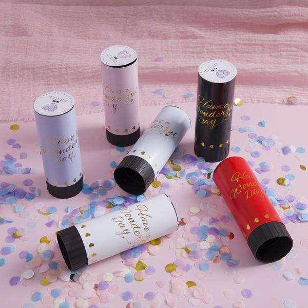 Custom Logo Happy Wedding Birthday Party Biodegradable Paper Spring Confetti Poppers