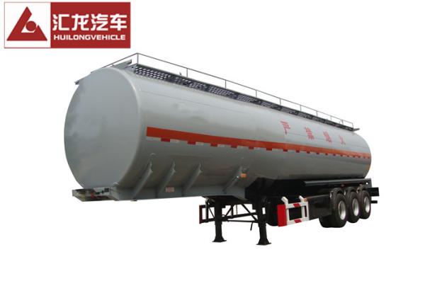3 - Axle 36000 L Full Volume Mobile Fuel Trailers Stainless Steel Tank Trailer