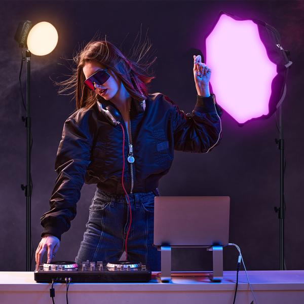 Wholesale Portable Led Video Light ZC-60RGB, Full Colors Rgb With CCT 2700-7500K App Lighting For Content creation
