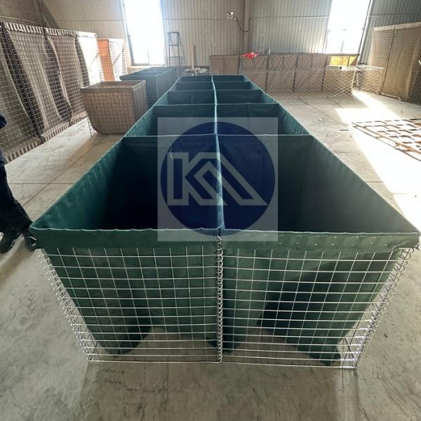 Barrière Hesco en fil d'acier galvanisé MIL-8 1,37m x 1,22m x 10m